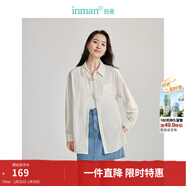 茵曼（INMAN）法式碎花高級感2025夏女新款休閑中長(cháng)吊帶連衣裙子 防曬襯衫-奶油白 -18424160 L