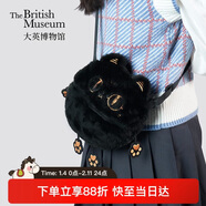 大英博物館安德森貓包包女包萌貓毛絨手機包斜挎包送女友生日禮物新年禮物