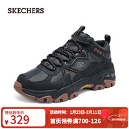 斯凱奇（Skechers）男女款戶(hù)外休閑增高厚底237422 黑色/紅色/BKRD 39
