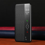 KYODO適用華為mate80手機殼mate80pro保護套真皮M80ProMax智能翻蓋全包防摔 優(yōu)雅黑+防爆膜【智能視窗 匠心皮套】 華為 Mate80