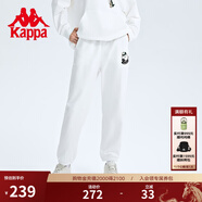 卡帕（Kappa）運動(dòng)褲女秋針織長(cháng)褲休閑褲小腳衛褲K0C82AK74 韓國白-012 M