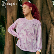 OUTOPIA Earth愛(ài)地球羊毛天絲美利奴休閑運動(dòng)男女同款情侶長(cháng)袖T恤 【黃龍越野限定】薄紗紫 XS