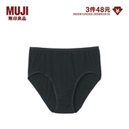 MUJI MUJI 女式 羅紋編織 高腰短褲 FCE09C2S 內褲 黑色 XL