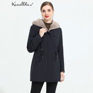 卡搭（kraallda）品牌貂皮內膽派克服女冬2025新款皮草可拆卸中長(cháng)款整貂水貂尼克服 D款 藏藍色 【整貂膽+水貂袖】 3XL （140-150斤）