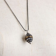 嘉吉亞尼泊爾西藏復古風(fēng)格個(gè)性純銀手工八吉祥之海螺項鏈吊墜個(gè)性男女 銀海螺釋尊吊墜配銀項鏈