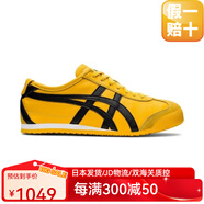 Onitsuka Tiger【日本發(fā)貨】鬼塚虎李小龍同款MEXICO66男女情侶黃黑復古休閑鞋子 黃色 39