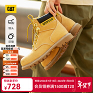 卡特（CAT）經(jīng)典大黃靴馬丁靴男鞋SecondShift牛皮鋼頭防護戶(hù)外工裝靴子男 黃色P89162 41