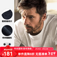 AKSERIES【商場(chǎng)同款】AK男裝衣多穿復古華夫格全棉透氣短袖t恤男1900334 米白 M