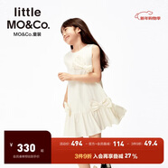 little MO&Co.原紗防曬500+ little moco童裝25夏新款女童立體蝴蝶結無(wú)袖連衣裙