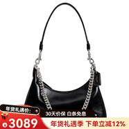 蔻馳（COACH）Juliet25精致風(fēng)格與休閑隨性牛皮革斜挎單肩包大號女款黑色 基礎裝(包+防塵袋)