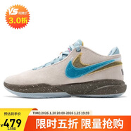 耐克（NIKE）男子 LeBron 20秋款減震耐磨籃球鞋 DV9089-801 灰藍 38.5