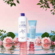 Naturie薏仁柔膚爽膚水500ml+cure氨基凈透潔面乳130克