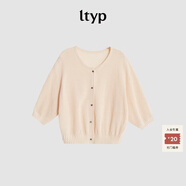 旅途原品ltyp 百搭防曬針織衫 冬季寬松慵懶長(cháng)Tx恤/蝙蝠袖開(kāi)衫女 防曬外套-杏仁米 M