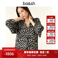 ba&sh bash迷你裙夢(mèng)幻豹紋七分袖法式連衣裙1H24AISH ENCRE L (2)