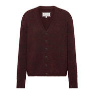 梅森馬吉拉（MAISON MARGIELA）女士開(kāi)衫保暖舒適羅紋秋冬日常毛衣百搭簡(jiǎn)約 黑色 均碼 |S