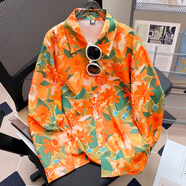 富詩(shī)媛港風(fēng)襯衫女 早春花朵晚會(huì )寬松襯衣長(cháng)袖外穿復古港風(fēng)設計感 2 S 體重75-90斤