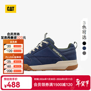卡特（CAT）休閑鞋板鞋25新品男士復古戶(hù)外透氣徒步鞋板鞋商場(chǎng)同款 藏青色P726110 42