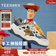 天美意吳宣儀/黃子弘凡玩具總動(dòng)員聯(lián)名手作德訓鞋男女秋增高加絨板鞋 胡迪藍色【男款】 黃子弘凡同款 38