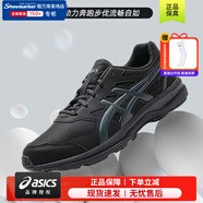 亞瑟士（ASICS）男鞋女鞋跑步鞋 25冬季款JOG 100 運動(dòng)鞋網(wǎng)面透氣減震馬拉松跑鞋 001-黑武士/皮革保暖/MISSION 3 43.5 (內長(cháng)275mm)