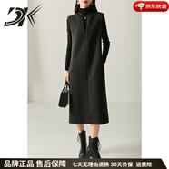 DK品牌女裝羊毛人字紋毛呢V領(lǐng)背心裙女士中長(cháng)款馬甲連衣裙冬裙 灰(長(cháng)款) S