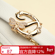 鱷魚(yú)恤新年禮物女士自動(dòng)扣皮帶時(shí)尚頭層牛皮西裝腰帶女生日