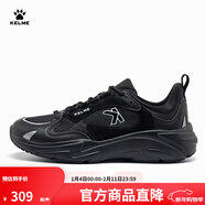 卡爾美（KELME）休閑鞋男新款運動(dòng)跑步鞋百搭透氣輕便鞋子男 6315XX1204 炫酷黑 39