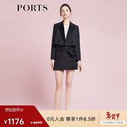 PORTS女裝春夏新款短款西裝外套 黑色 2