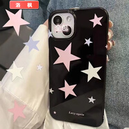 潤華年適用于OPPOreno6手機殼a72女5防4se摔3pro/a53.a93a11a9/8.a5r17a32k9 亮黑-粉米星星(精準) 拍此選項聯(lián)系客服備注型號