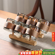 八千行玻璃待客茶杯6個(gè)套裝主人喝茶水杯子耐高溫辦公室家用品茗茶具