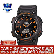 卡西歐（CASIO） 男表女表卡西歐手表男女情侶表學(xué)生時(shí)尚運動(dòng)表太陽(yáng)能雙顯電子表 太陽(yáng)能表：AQ-S810W-8賽亞灰橘