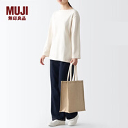 MUJI 黃麻簡(jiǎn)易收疊購物袋A4手提包托特包單肩包包手提袋麻布袋通勤包 長(cháng)36*寬31.5*高15cm 縱型