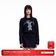 RE'VAN芮范冬季新品夏瀚合作系列甜酷風(fēng)衛衣連衣裙RN91101125 黑色 M 38