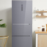 星星（XINGX）酒店飲料酒水迷你小冰箱出租房專(zhuān)用冰柜酒吧吧臺冰吧家用小冰箱 星空銀拉絲/玻璃-BCD-269WPV3