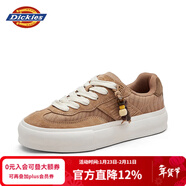 Dickies情侶板鞋德訓鞋新年紅休閑鞋潮流百搭運動(dòng)鞋 淡棕色    43   