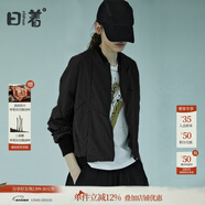 日著(zhù)（rizhuo）日著(zhù)原創(chuàng  )設計女裝2025春新款城市輕戶(hù)外棒球服飛行員夾克短外套 黑色 L