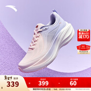 安踏（ANTA）葉子丨厚底減震輕質(zhì)跑步鞋女耐磨回彈輕便休閑運動(dòng)鞋女122545535 余粉白/薄霧淺紫-5 35.5 (女5)