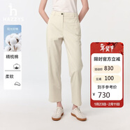 哈吉斯（HAZZYS）女裝 直筒通勤休閑褲ATDSP0CAX02 乳白色IV 36(155/68A36)