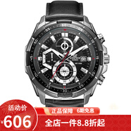 卡西歐（CASIO） 卡西歐(CASIO)男士手表 防水石英男表 黑盤(pán)黑色皮帶EFR-539L-1A