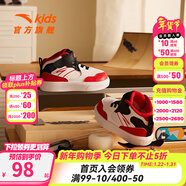 安踏兒童運動(dòng)鞋嬰兒學(xué)步鞋男女寶寶鞋子2026年春季0-3歲小童保暖板鞋 【高幫】白/大學(xué)紅/黑0080-1 21