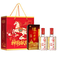 瀘州老窖 六年窖頭曲 濃香型白酒 52度500ml*2瓶 神駒獻瑞馬年禮盒