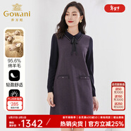 喬萬(wàn)尼商場(chǎng)同款羊毛呢連衣裙繭型甜美小香風(fēng)設計EI4E613906 灰色千鳥(niǎo)格 2XL