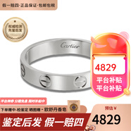 卡地亞（Cartier）戒指男女同款 3.6毫米寬LOVE結婚對戒情侶婚戒 B4085100 18K白金色 54