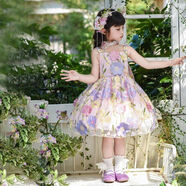 甜妹洛麗塔公主裙【向陽(yáng)花開(kāi)】私人訂制立體花朵手工刺繡蓬蓬裙 頭飾+項鏈+襪子+裙子 【所有規格以文字為準】 100