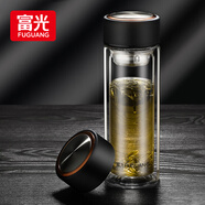 富光男女士雙層玻璃杯 支持團購經(jīng)典簡(jiǎn)約304茶隔水杯子便攜創(chuàng  )意泡茶杯