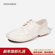 dreambox鈞博vibram夏季薄款男士休閑皮鞋水洗馬皮輕便透氣男鞋 白色 41 男碼