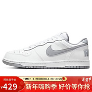 耐克NIKE男子休閑鞋 BIG NIKE LOW 運動(dòng)鞋355152-106白灰43