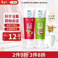獅王（Lion）齒力佳兒童科學(xué)防蛀牙膏含氟2-12歲100g草莓葡萄 2支新老包裝隨機
