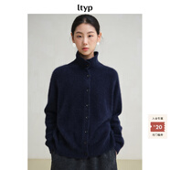 旅途原品ltyp 羊毛兔毛毛衣/針織開(kāi)衫/馬甲/圍脖極簡(jiǎn)毛織上衣女春 毛織開(kāi)衫-伯爵藍 S