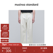 MUSINSA STANDARD韓國男女同款大碼直筒牛仔長(cháng)褲 黑色(AK) 30
