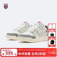 蓋世威（K·SWISS）【秀場(chǎng)同款】運動(dòng)鞋男女情侶鞋復古真皮低幫板鞋Si-18滿(mǎn)貫鞋8381 9275-114白/藍/紅/灰 男女同款 39 女尺碼偏小,推薦拍大一碼